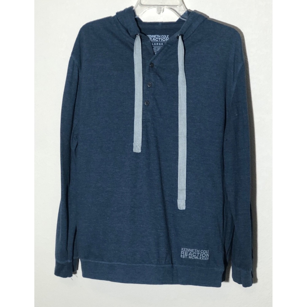 Kenneth Cole Reaction Lightweight Hoodie Women's Large Navy Athleisure